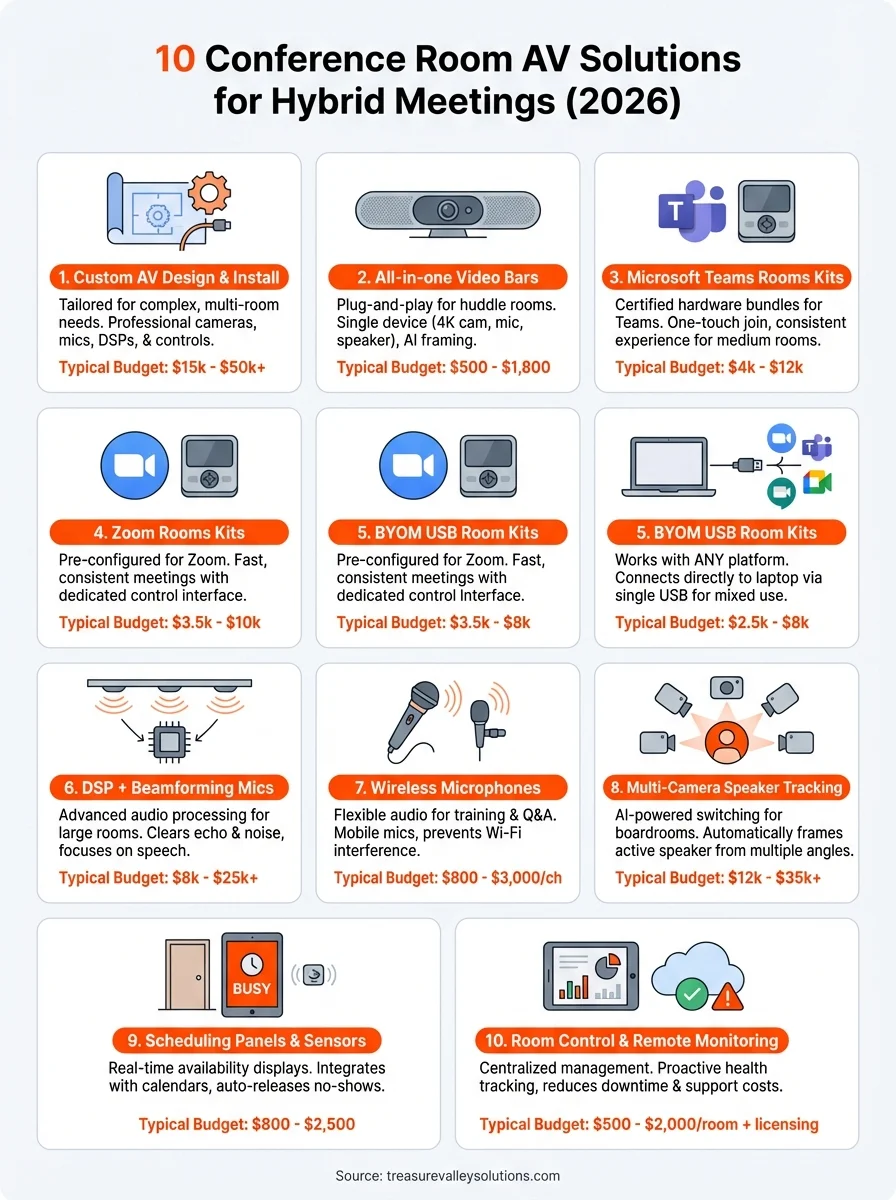 conference room av solutions infographic